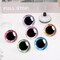 120PCS 16mm 3D Glitter Plastic Safety Eyes for Amigurumi – Trapezoid Doll Eyes with Washers for Plush Toys, Bears, and Crochet Crafts